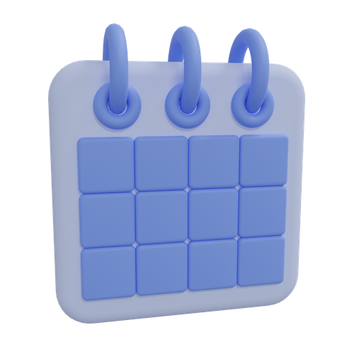 3D calendar illustration