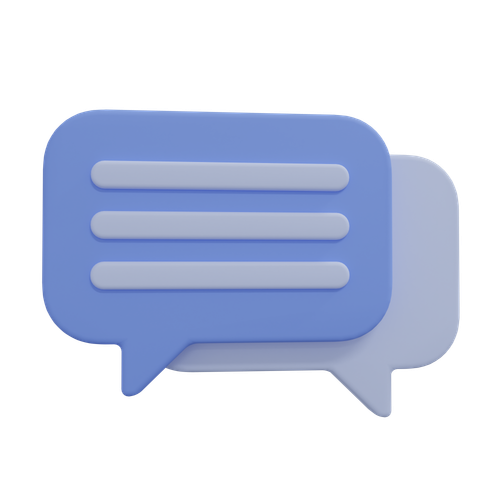 3D chat bubble illustration